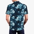 thumbnail image 3 of Balery Ink Rose Printed Men’s Short Sleeve Polo Shirt, Midweight Men's Shirt,Golf Polo shirts -XX-Large, 3 of 8