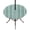 Mint, Teal, White, variant on Round Outdoor Tablecloth with Umbrella Hole and Zipper, Sky Blue Stripes Tablecloth with Elastic Waterproof, Farmhouse Vertical Striped Vintage Patio Table Covers for 31" - 35" Picnic Pool Tables