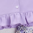 thumbnail image 4 of Toddler Baby Girl Clothes Sleeveless Tie-Up Ruffle Tops Linen Pants Set Infant Summer Outfits Girls Summer Set 2-7 Years,5-6 Years, 4 of 8