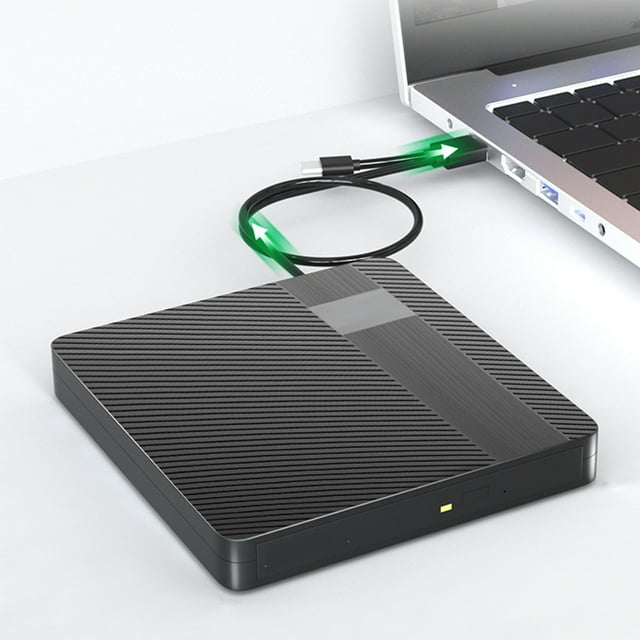 Disque Optique Externe 3.0 USB et Type-C DVD Mobile Disque Optique Externe Ordinateur de Bureau Ordinateur Portable Universel, Czzoypi 3.0 USB et Type-C Externe