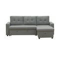 thumbnail image 2 of Kingway Furniture Peliyan Fabric Reversible Sleeper Sectional in Gray, 2 of 4