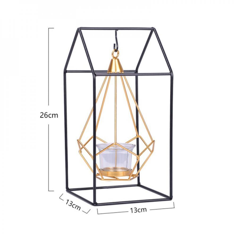 ANAC Candle Holders Originality Romantic Dinner Geometric Iron Candlestick Wall Candle Stand for Wedding Party Home Decor