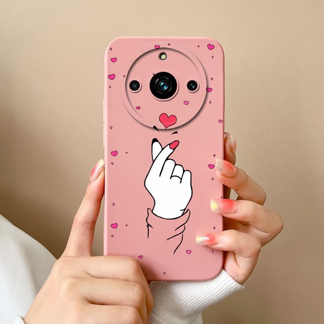 For OPPO Realme 11 Pro 11 Pro Plus Narzo 60 Pro Phone Case Smiling Face Silicone Square Fall Prevention Shockproof Durable Cover TYP1 Realme 11 Pro 5G