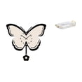 thumbnail image 1 of Reloj de pared acrílico con forma de mariposa, decorativo para oficina, comedor, habitación infantil, estilo granja, con bandeja de tocador rectangula, 1 of 8