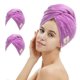 thumbnail image 1 of M-bestl Paquete de 2 toallas de microfibra para el cabello, toalla para secar el cabello con botón, toalla absorbente para la cabeza para secar el cabello rápidamente (púrpura), 1 of 5
