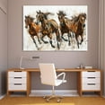 thumbnail image 3 of Horse Oil Painting Wild Horse Canvas Art Framed Horse Picture Wall Art For Livingroom Bedroom Office, 3 of 6