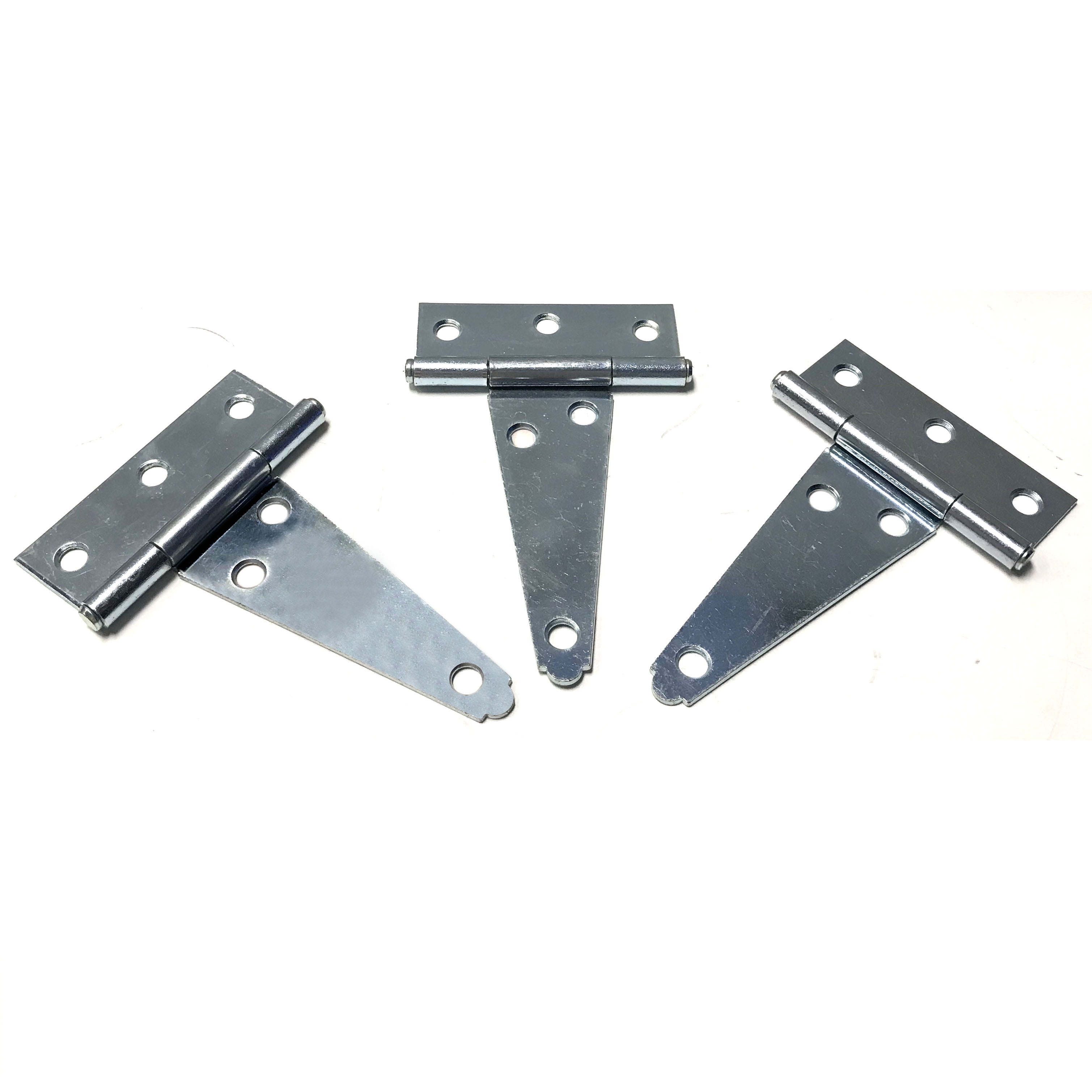 3PACK 4"X2mm T Hinge, Heavy Duty Hinge ,GATE Hinge, Fence Hinge ZINC