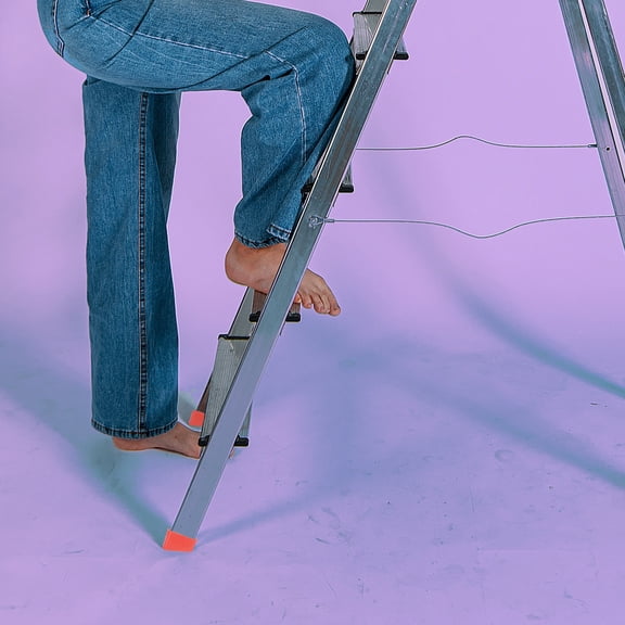 Minkissy 4-Pack Red Non- Rubber Ladder Foot Caps Ladder Leg Protectors for Safety and Floor