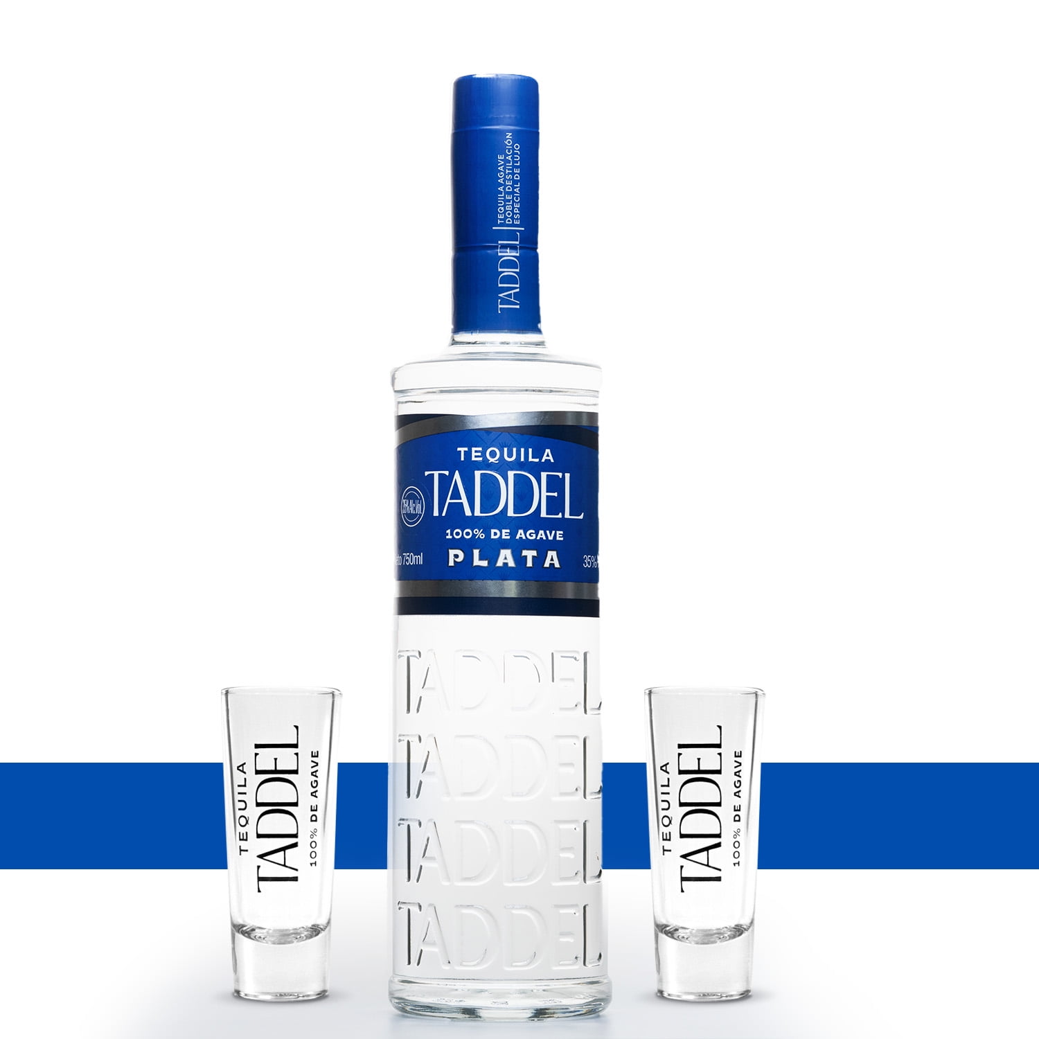 Tequila Taddel Plata 750ml Taddel 2 Tequileros | Bodega Aurrera en línea