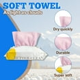 thumbnail image 3 of AUQ 20Pcs Microfiber Face Towels,Non-Shedding Soft Texture Wash Cloths for Your Face,Wet-Dry Versatile Use Face Wash Cloth,Pink,8.66*8.66*0.39in, 3 of 7
