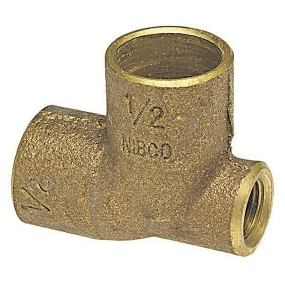 Nibco Baseboard Tee,Cast Bronze,1",CxFNPTxC 705 1X1/8X1