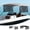 Gray 91-96", variant on Universal 4 Bow Bimini Top Replacement Canvas & Detachable Sidewalls with Storage Boot, 600D Marine Grade Sun Shade Boat Canopy with Mesh Side Blocks, No Frame, 91-96" w