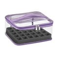 thumbnail image 4 of Organizador de esmaltes de uñas, estuche transparente, portátil y versátil para viajes. Violeta, 4 of 9