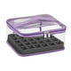 thumbnail image 4 of Organizador de esmaltes de uñas con capacidad para 30 frascos. Estuche de transporte versátil. Organizador de maquillaje para lápiz labial y pinceles. Violeta, 4 of 8