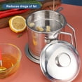 thumbnail image 3 of Kitchen Oil Pot Stainless Steel Oil Filter Household Cooking Oil Fat Separator with Lid, 3 of 8