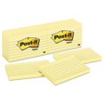 thumbnail image 2 of Post-it Notes, America`s #1 Favorite Sticky Note, 3 x 5 Inches, Canary Yellow, Lined, 12-Pads/Pack (635), 2 of 2