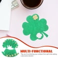 thumbnail image 3 of OUNONA 10pcs Shamrock Felt Cup Mat Hat Shaped Mug Coasters and Kitchen Table Mats St Patricks Day Favors Tabletop Coasters, 3 of 8