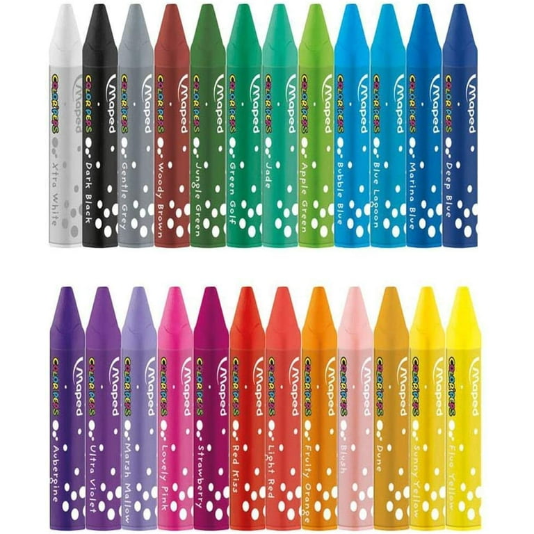 Maped Color'Peps Triangular Oil Pastels, Assorted Colors, Pack of 24 