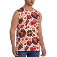 thumbnail image 2 of Balery Skull rock record music heart Camisetas sin mangas para hombre, absorbe la humedad y protege contra el mal olor.-Small, 2 of 7
