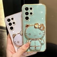 thumbnail image 5 of Funda de teléfono con soporte de espejo Hello Kitty para Samsung Galaxy S23, S22 Ultra, S21, S20 FE, S10, Note 20, 10 Plus, A24, A34, A54, 5 of 5