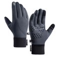 thumbnail image 2 of Dyfzdhu Winter Mens Ski Gloves Zipper Touchscreen Windproof Warm Waterproof Cycling Sports Fleece Lined Gloves Grey, 2 of 7