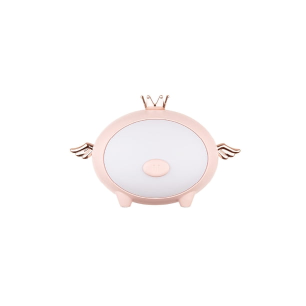 Bewildely Lámpara de noche de silicona con forma de Animal bonito, lámpara colgante de pared recargable por USB para el hogar, dormitorio, sala de estar Electrodomésticos Rosa Sin Sensor Bewildely HA073415-08