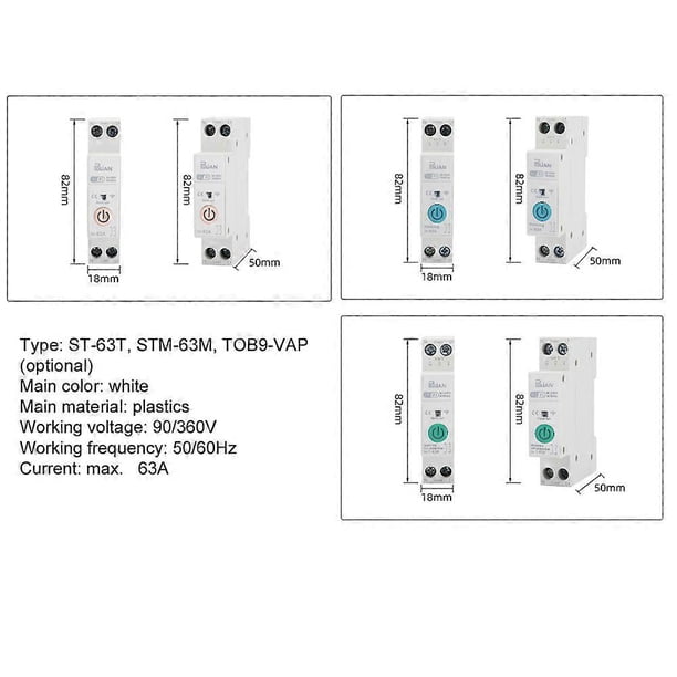 Tuya WiFi Intelligent Switch Portable Home Automation DIY Breaker Timing Control Voice Control Switch Compatible with Assistant and Alexa