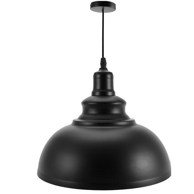 Lámpara de techo moderna para interiores, iluminación colgante de metal negro