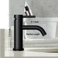 thumbnail image 6 of Matte Black Bathroom Sink Faucet Single Handle Bathroom Faucet Black Single Hole Vanity Faucet Modern RV Faucet Deck Mount 1 Hole or 3 Hole, 6 of 8