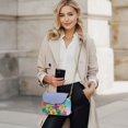 thumbnail image 2 of Pzuqiu Colorful Floral Leather Crossbody Bag Trendy Minimalist Women Crossbody Bag with Chain Strap Versatile Practical Casual for Daily Life Party and Special Occasions, 2 of 6