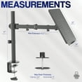 thumbnail image 2 of VIVO Black Single Laptop Notebook Desk Mount, Fully Adjustable Extension Clamp, 2 of 6