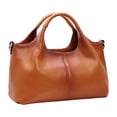 thumbnail image 3 of Faraee Leather Shoulder Bags for Women Purses and Handbags Top Handle Satchel Designer Large Capacity Crooss Body Work Computer Tote Bag Brown, 3 of 9