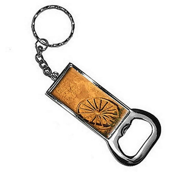Nothing Specific Western Wagon Wheel Fort Union New Mexico Keychain Key Chain Ring Bottle Bottlecap Opener