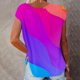 thumbnail image 4 of Elegante mujer elegante manga corta cuello redondo impreso camiseta blusa suelta Tops OAVQHLG3B Store lin121212, 4 of 4