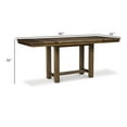 thumbnail image 5 of Benjara Chip Counter Height Dining Table with Tenon Pedestal Base, Nutmeg Wood, 5 of 5