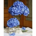 thumbnail image 2 of Silk Hydrangea Artificial Flowers Heads with Stems for Wedding Home Decor Pack of 6 (Purple), 2 of 5