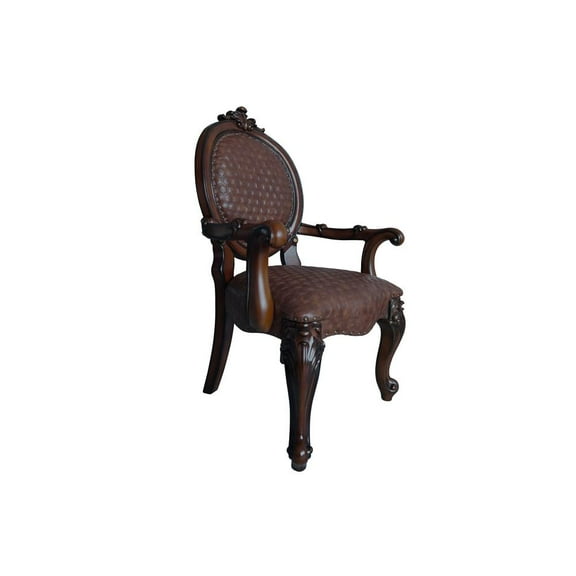 Acme Versailles  Cherry Finish Arm Chair (Set-2)