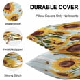 thumbnail image 4 of Waterproof Throw Pillow Covers Set of 2, 24x24 Inch Sunflower Bee Decorative Pillowcases Outdoor Pillow Slip Cushion Covers Set for Couch Tent Blue Striped Spring Farm Botanical Art, 4 of 7