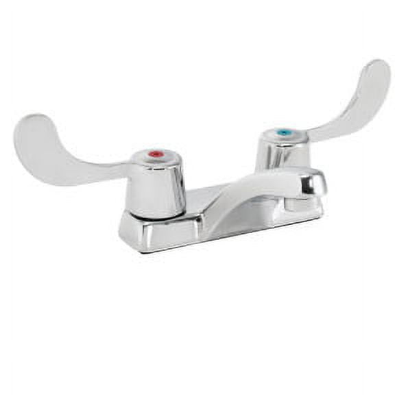 Speakman Commander Centerset Lavatory Faucet with Wrist Blade Handles, Less Drain, Polished Chrome