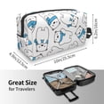thumbnail image 4 of Goofa Scarf Bear Printed Toiletry Bag with Handle,Large Capacity Travel Makeup Cosmetic Bag for Women, Carry on Airport Airline Compliant Bag, 4 of 9