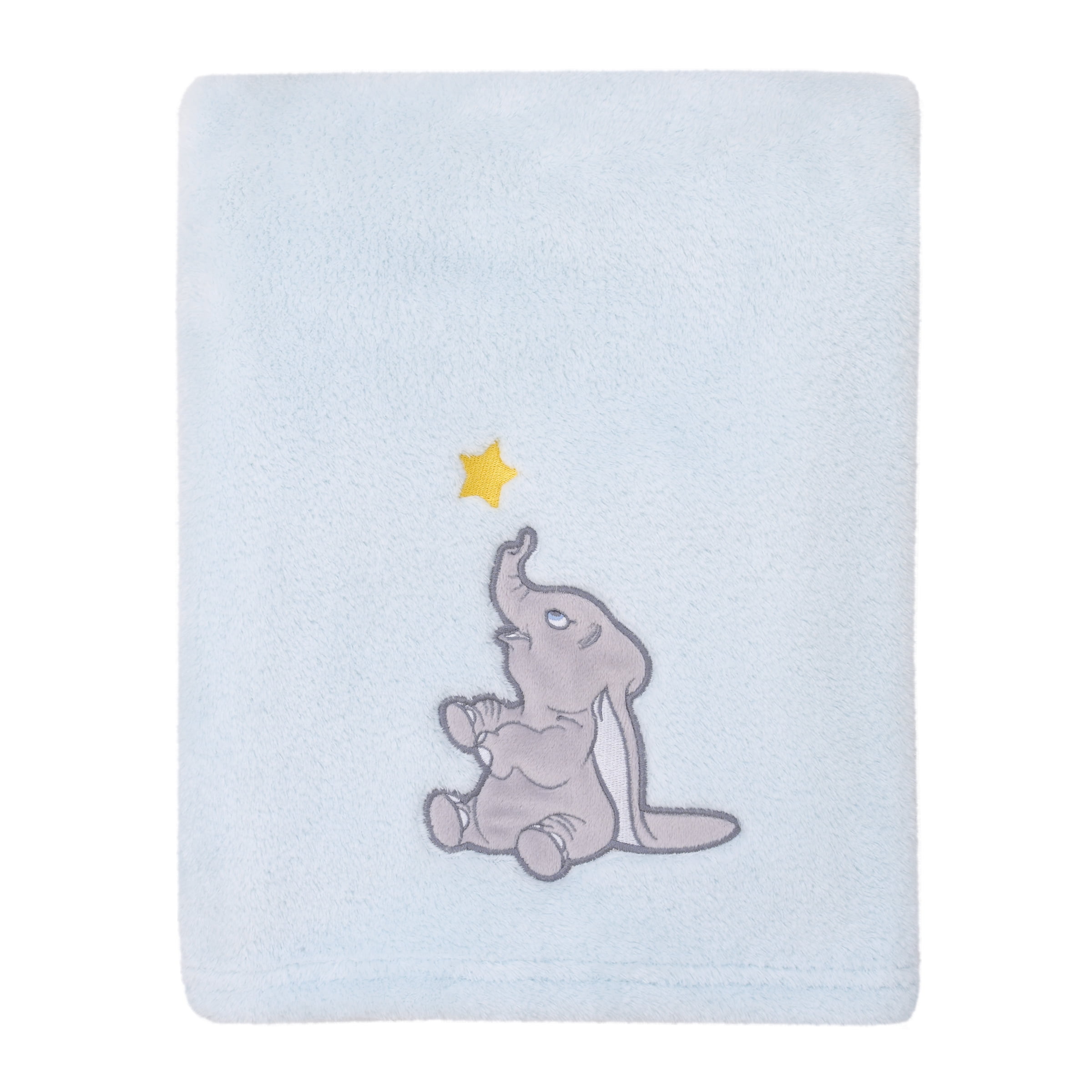 Disney Dumbo White and Grey Super Soft Baby Blanket with Sherpa Back Walmart