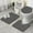 Gray And Black, variant on Gray and Black Checkerboard Pattern Bathroom Rugs Sets 3 Piece,Toilet Cover Set,Absorbent Non Slip Bathroom Mats Sets with U-Shaped Contour Rug Toilet Rug Set