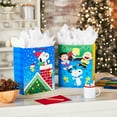 Hallmark Peanuts Christmas Gift Bag Bundle (4 Large 13" Gift Bags, 2