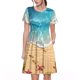 thumbnail image 1 of Balery Tropical Beach With Starfish Vestidos sueltos de manga corta para mujer, vestidos de verano 2025, vestidos casuales de corte A con vuelo., 1 of 6