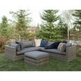 thumbnail image 4 of Pemberly Row 4 Piece Rattan Patio Sectional Set in Gray, 4 of 4