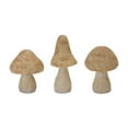 thumbnail image 2 of Melrose Wicker Basketweave Etched Mushroom Figurines - 8.25" - Beige - Set of 3, 2 of 2