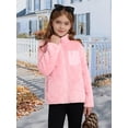 thumbnail image 4 of Usaibhir Girls Fleece Jacket Sherpa Fall Winter Full Zip Fuzzy Coat Outwear with Pockets 5-14T, 4 of 8