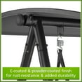 thumbnail image 4 of Mainstays Lawson Ridge 2-Seat Steel Outdoor Freestanding Porch Swing with Canopy and Cushions, Black, 4 of 8