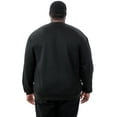 thumbnail image 4 of JC DISTRO USA-made Men's Big Size Mid-Weight Fleece Crewneck Sweatshirt Black Big2XL, 4 of 4