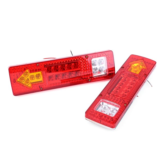 Feu Arrière à LED, Feu Arrière, Feu de Freinage Arrière, Indicateur Inversé Lampe Rouge pour Camions pour Remorques